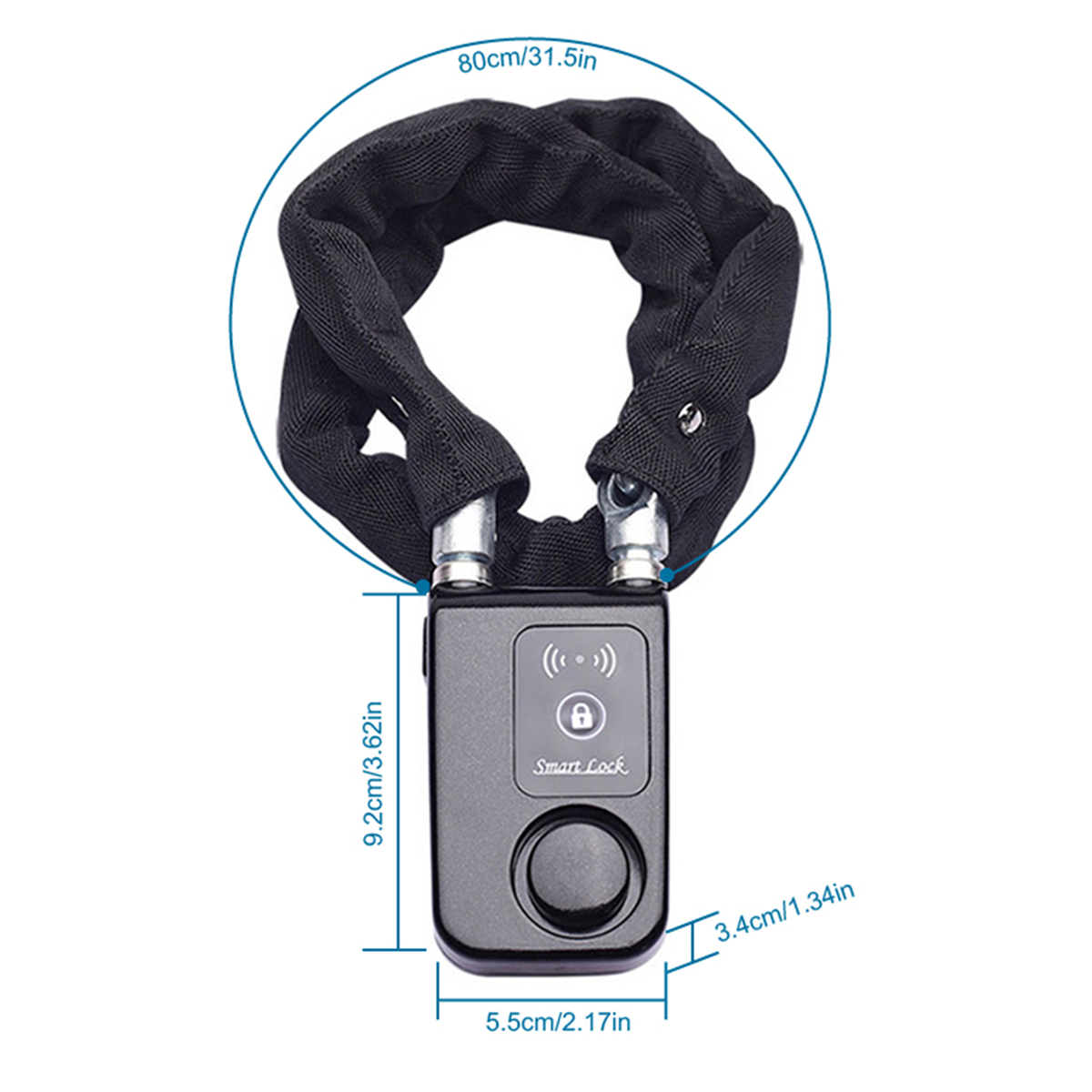 Security Chain Door - Akıllı Bluetooth Zincir Kilidi Anahtarsız Bisiklet/Motosiklet