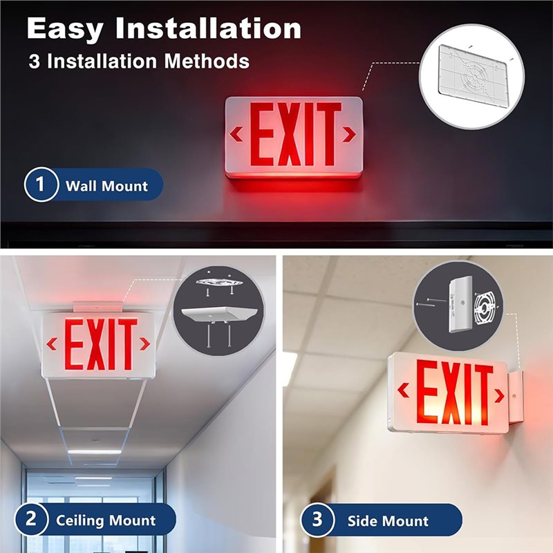 ABKQ-UL Sertifikalı, Batarya D - Emergency Exit Sign incelemesi ve fiyatı