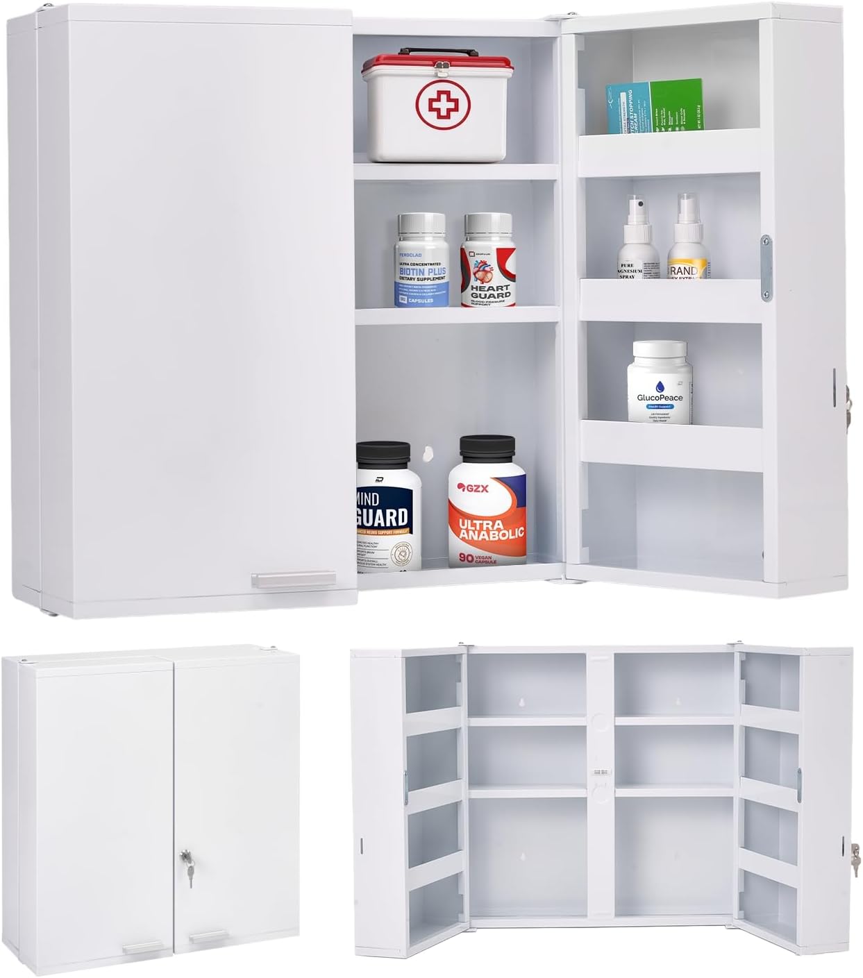Büyük Kilitlenebilir İlaç Dola - Medicine Cabinet Lock incelemesi ve fiyatı